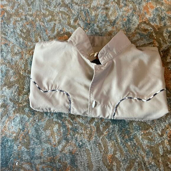 El General Men’s Western Tan Charro Shirt w/ Braided Trim, M - Picture 5 of 5